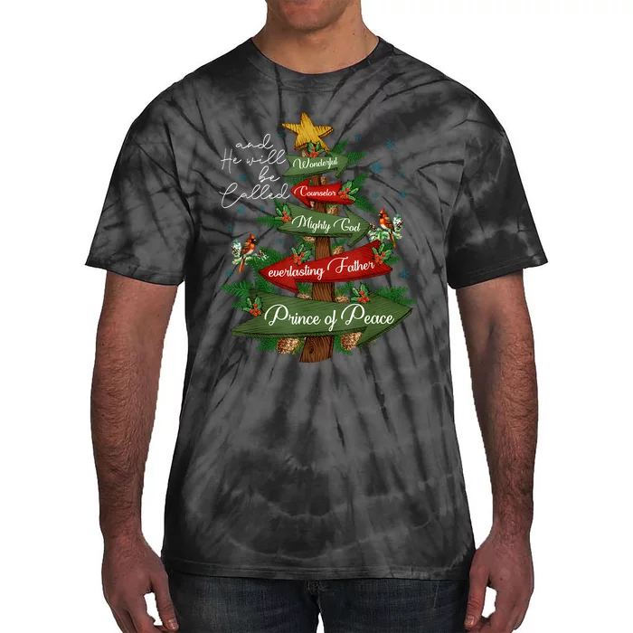 Christian Christmas He Will Be Called Wonderful Counselor Tie-Dye T-Shirt