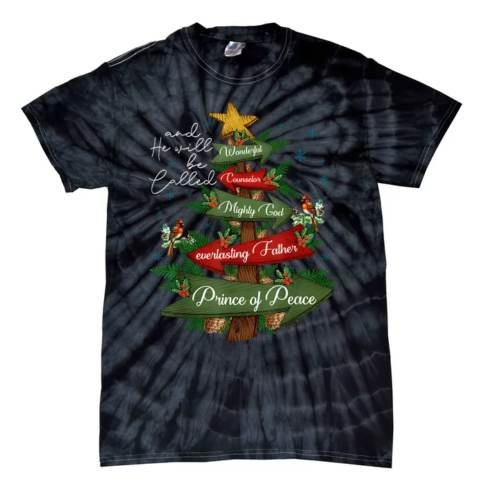 Christian Christmas He Will Be Called Wonderful Counselor Tie-Dye T-Shirt