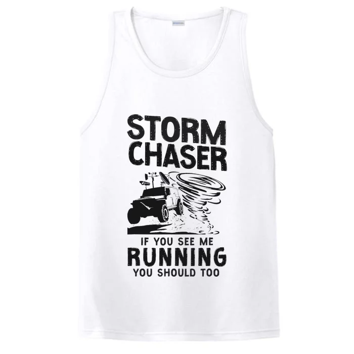 CStorm Chaser Hurricane Meteorology Tornado Storm Chaser If Performance Tank