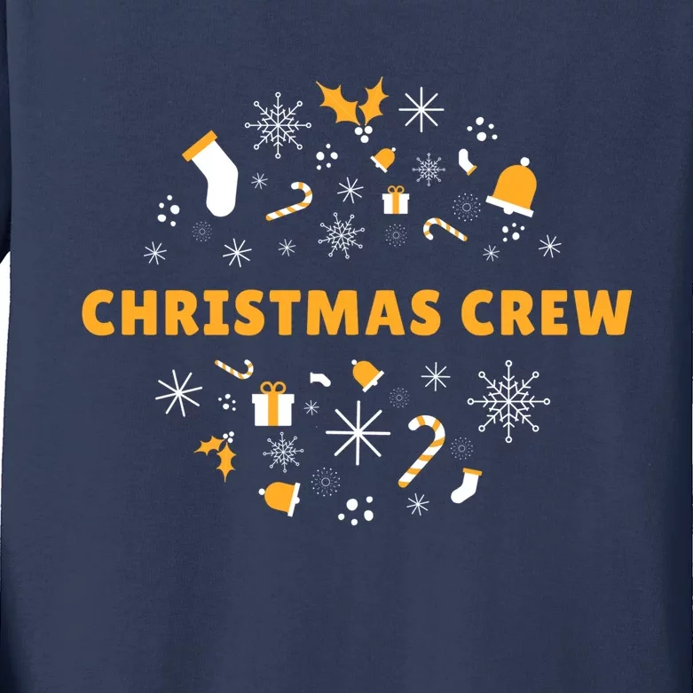 Christmas Crew Holiday Kids Long Sleeve Shirt