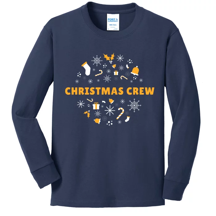 Christmas Crew Holiday Kids Long Sleeve Shirt