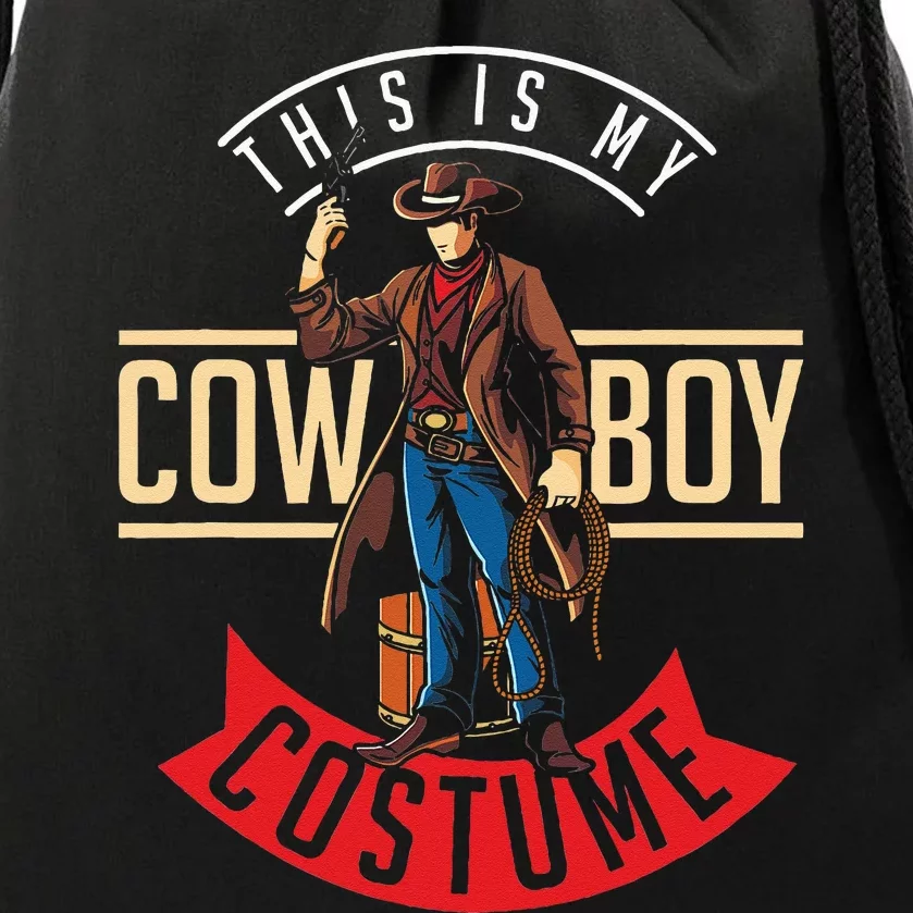 Cowboy Costume Halloween Western Gift Idea Cowboy Drawstring Bag