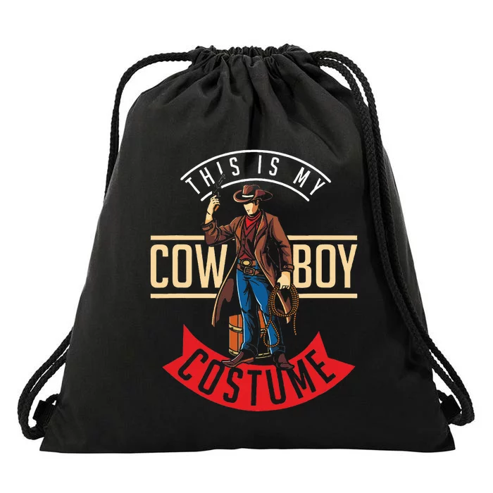 Cowboy Costume Halloween Western Gift Idea Cowboy Drawstring Bag