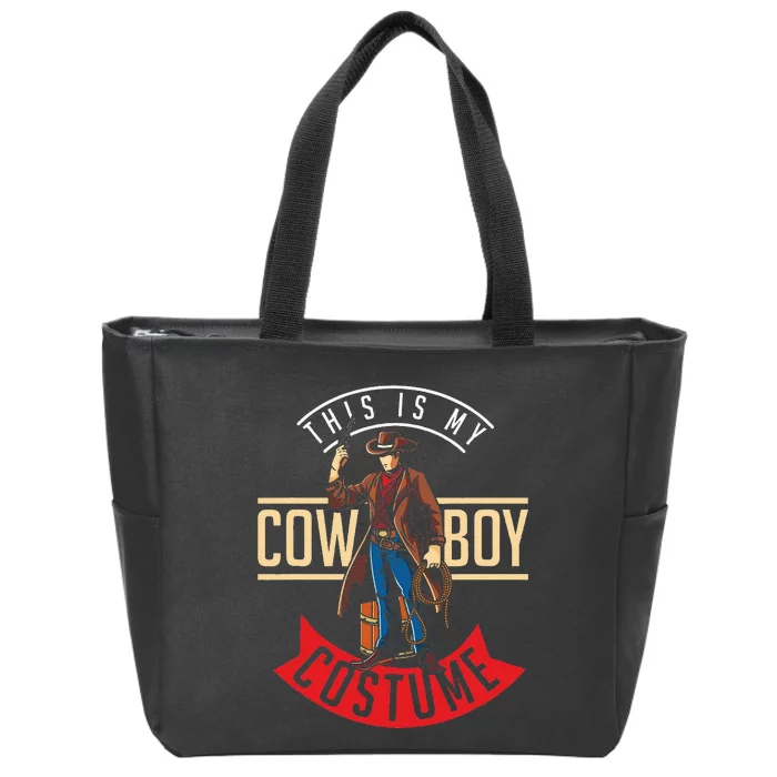 Cowboy Costume Halloween Western Gift Idea Cowboy Zip Tote Bag