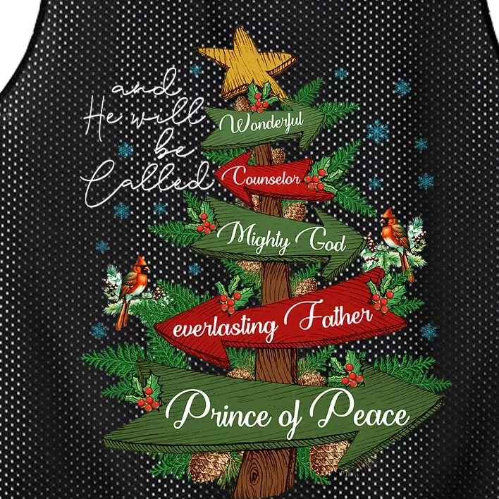 Christian Christmas He Will Be Called Wonderful Counselor Mesh Reversible Basketball Jersey Tank