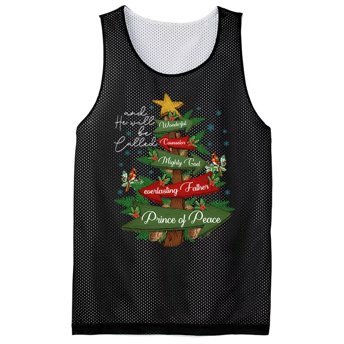 Christian Christmas He Will Be Called Wonderful Counselor Mesh Reversible Basketball Jersey Tank