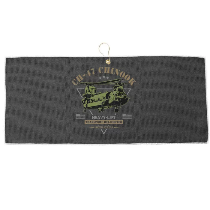 Ch47 Chinook Helicopter Large Microfiber Waffle Golf Towel