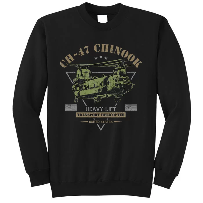 Ch47 Chinook Helicopter Tall Sweatshirt