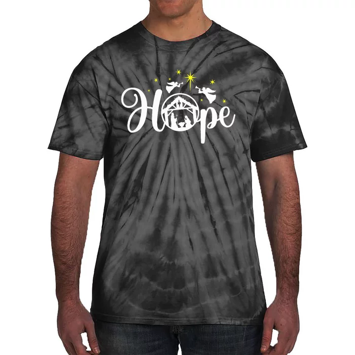 Christian Christmas Hope Jesus Nativity Scene Faith Tie-Dye T-Shirt