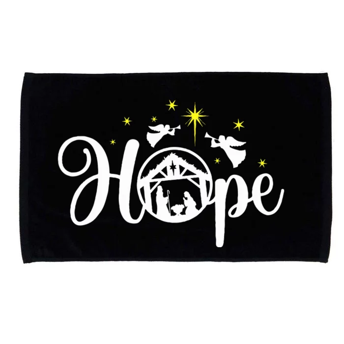 Christian Christmas Hope Jesus Nativity Scene Faith Microfiber Hand Towel