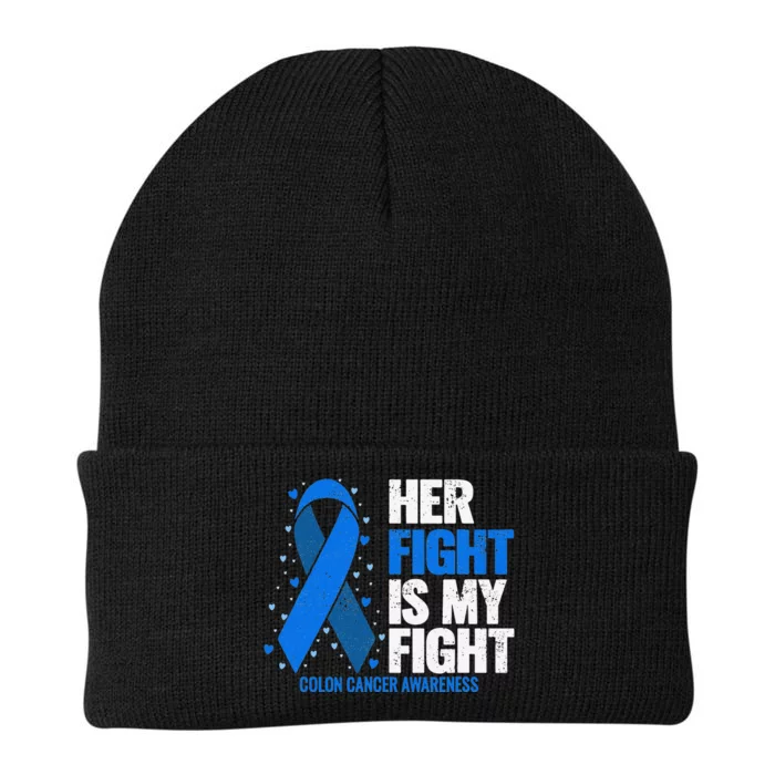 Colon Cancer Her Fight is my Fight Colon Cancer Awareness Knit Cap Winter Beanie