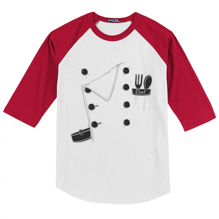 Chef Cook Halloween Costume Kids Colorblock Raglan Jersey