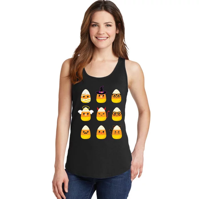 Candy Corn Halloween Costume Characters Ladies Essential Tank