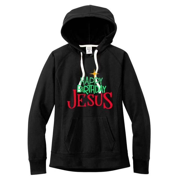 Christian Christmas HAPPY BIRTHDAY JESUS Women Gift Women's Fleece Hoodie