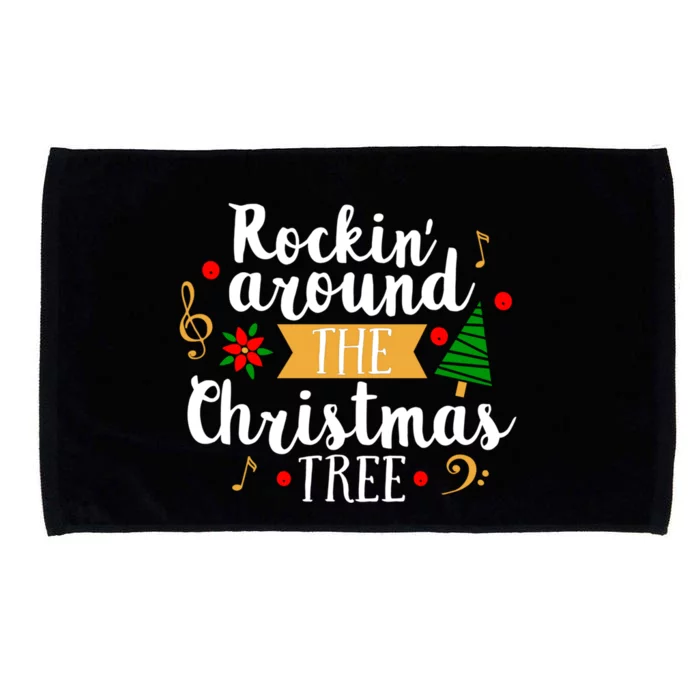 Christmas Carol Holiday Rockin Around The Christmas Tree Gift Microfiber Hand Towel