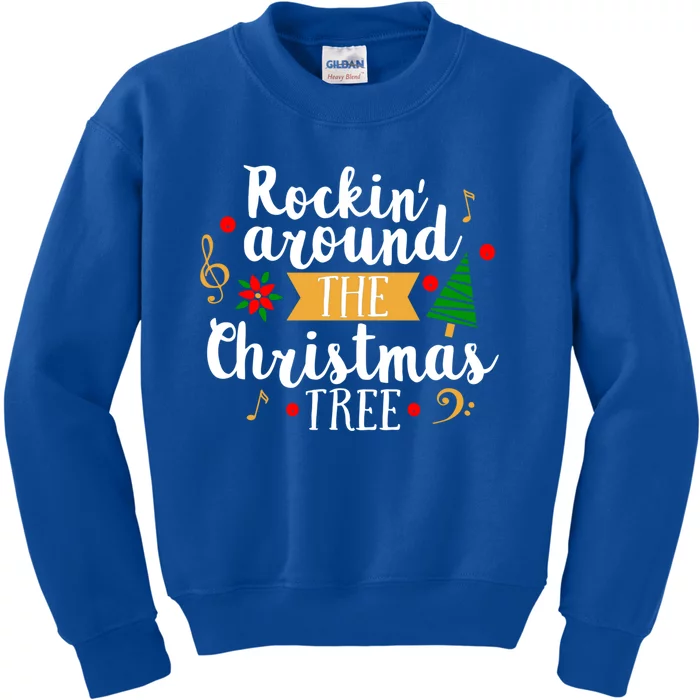 Christmas Carol Holiday Rockin Around The Christmas Tree Gift Kids Sweatshirt