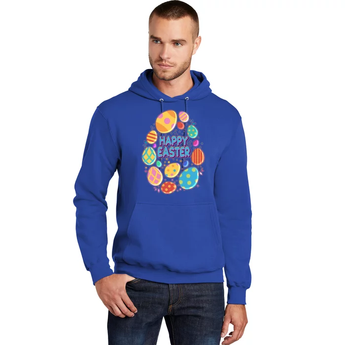 Cute Colorful Happy Easter Eggs Hoodie