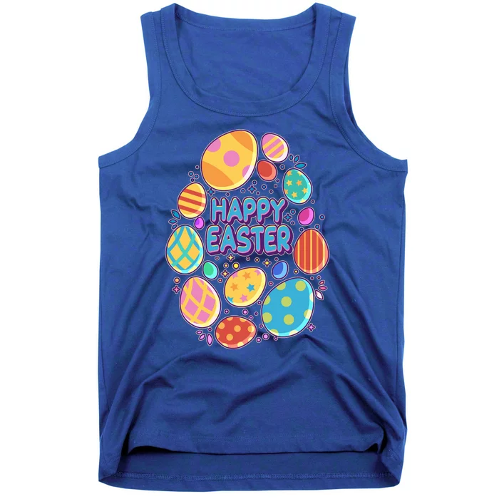 Cute Colorful Happy Easter Eggs Tank Top