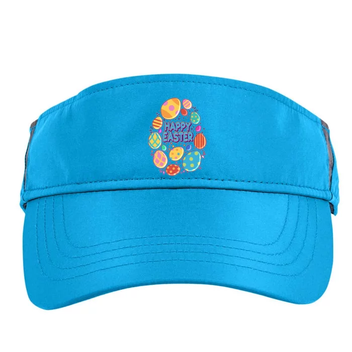 Cute Colorful Happy Easter Eggs Adult Drive Performance Visor