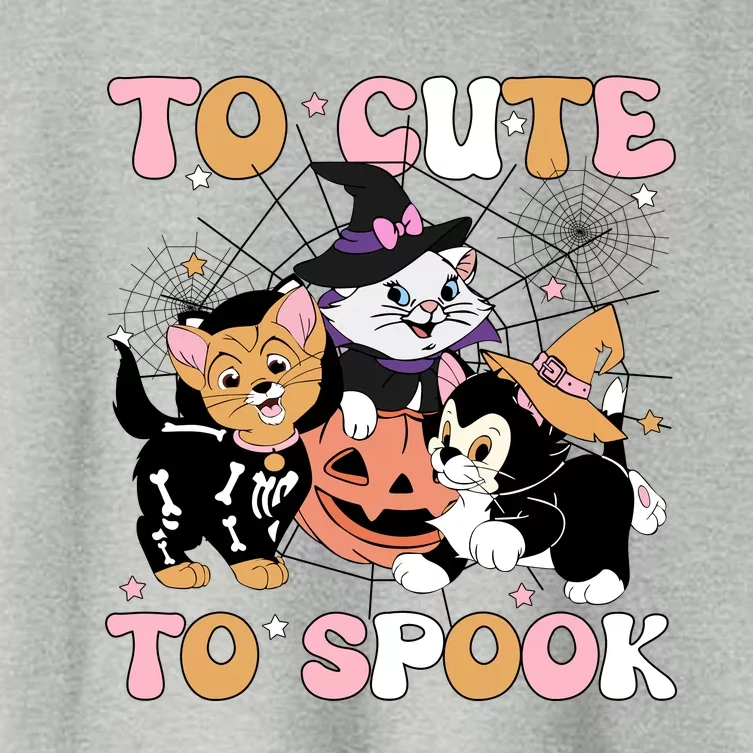 Cute Cat Halloween Too Cute To Spook Halloween Movie Women's Crop Top Tee