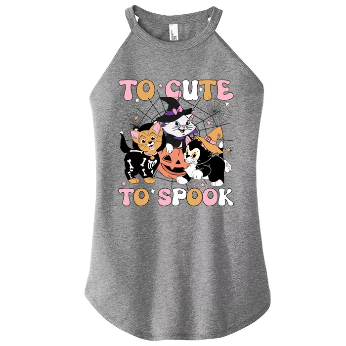 Cute Cat Halloween Too Cute To Spook Halloween Movie Women’s Perfect Tri Rocker Tank