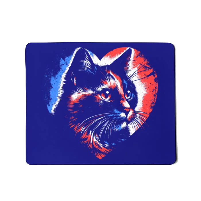 Calico Cat Heart Vintage Cat Kitten Lover Meaningful Gift Mousepad