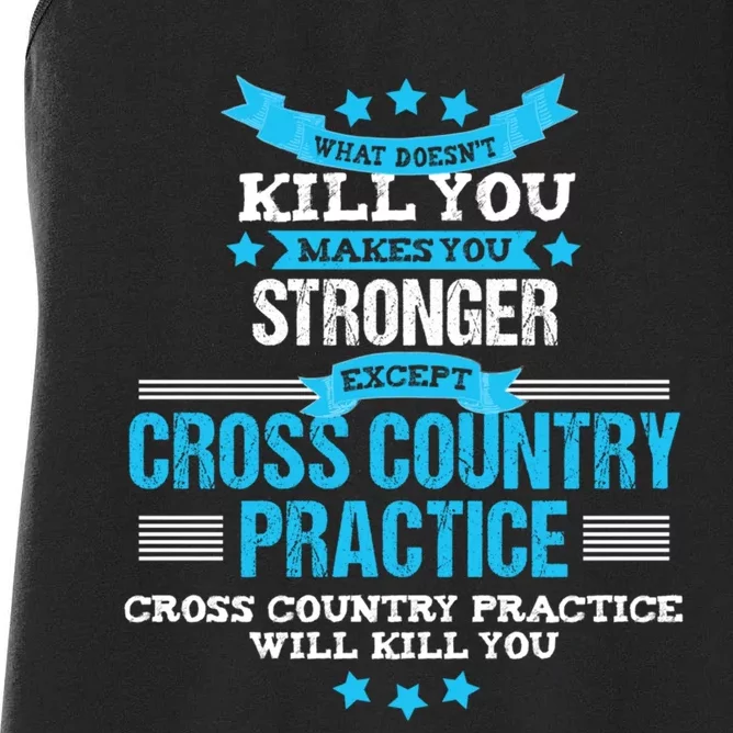 Cross Country Hoodie Funny Coach Gift XC Runner Team Women's Racerback Tank