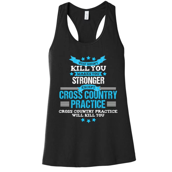 Cross Country Hoodie Funny Coach Gift XC Runner Team Women's Racerback Tank