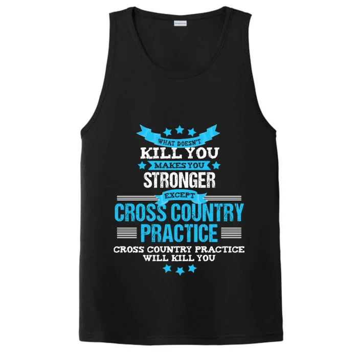 Cross Country Hoodie Funny Coach Gift XC Runner Team Performance Tank