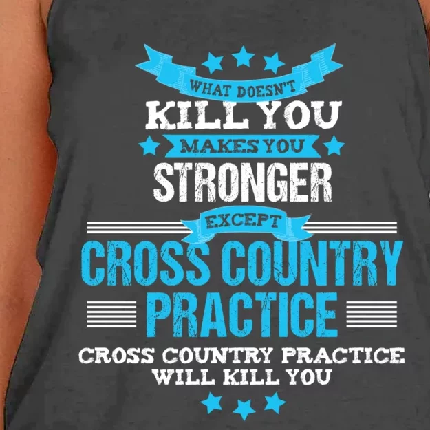 Cross Country Hoodie Funny Coach Gift XC Runner Team Women's Knotted Racerback Tank