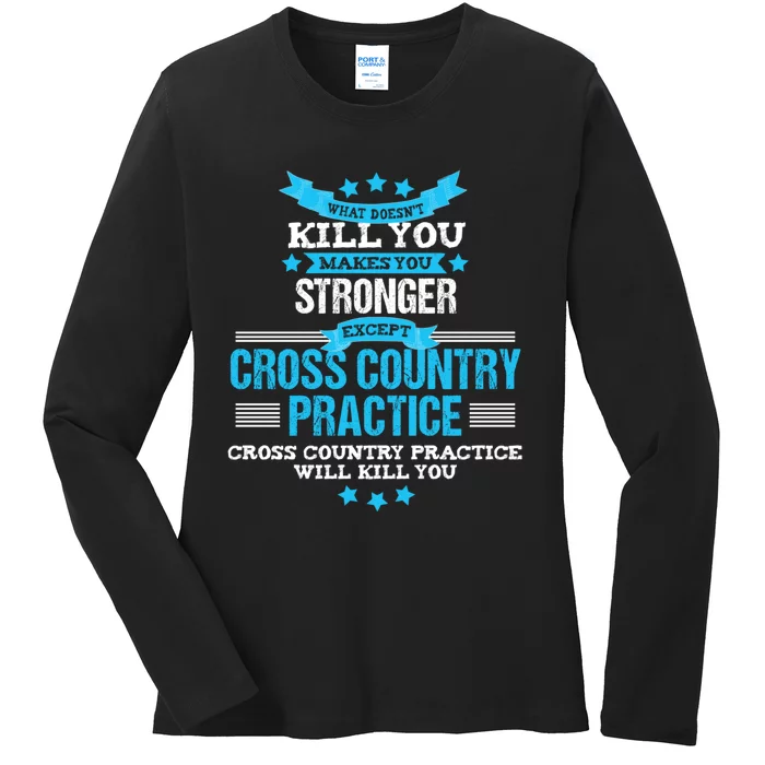 Cross Country Hoodie Funny Coach Gift XC Runner Team Ladies Long Sleeve Shirt