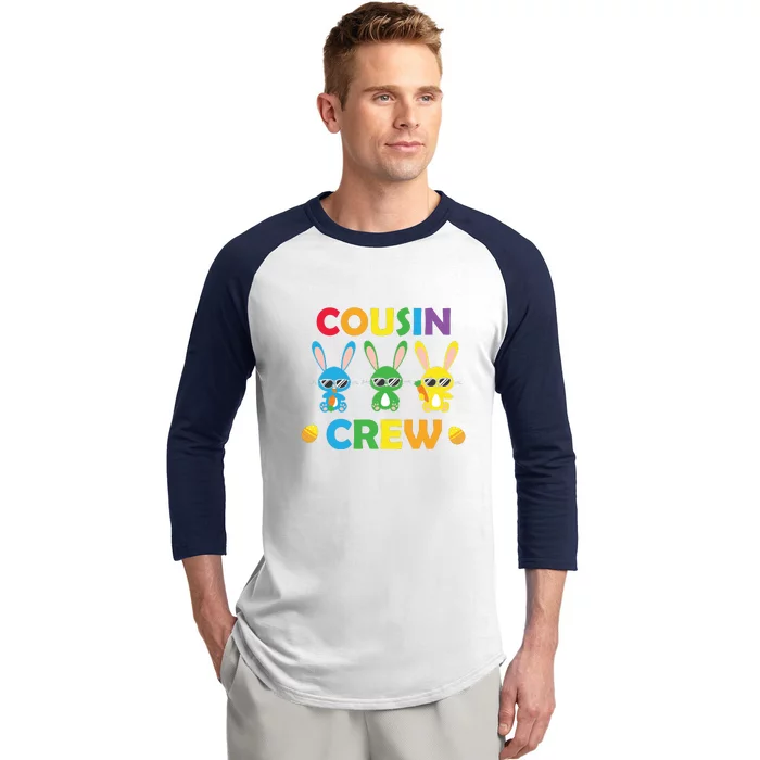 Cousin Crew Happy Family Easter Day Gift Funny Rabbit Baseball Sleeve Shirt