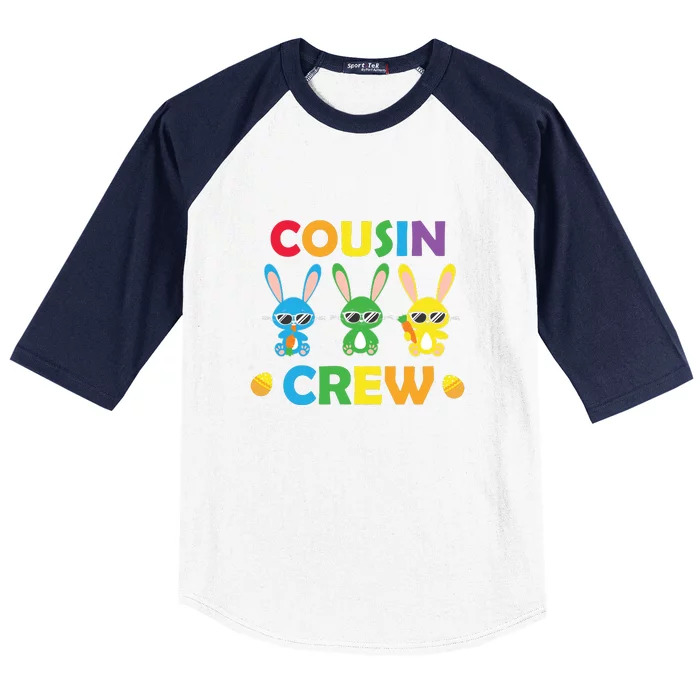 Cousin Crew Happy Family Easter Day Gift Funny Rabbit Baseball Sleeve Shirt