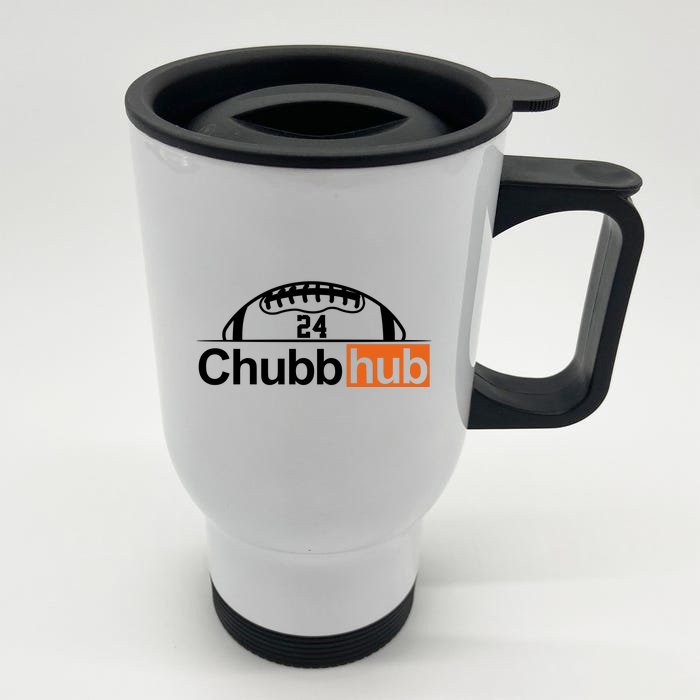 Chubbhub, Chubb Hub 24 Football Front & Back Stainless Steel Travel Mug