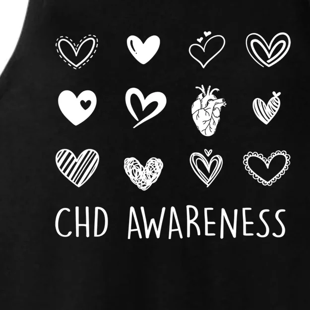 Chd Congenital Heart Disease Awareness Great Gift Ladies Tri-Blend Wicking Tank