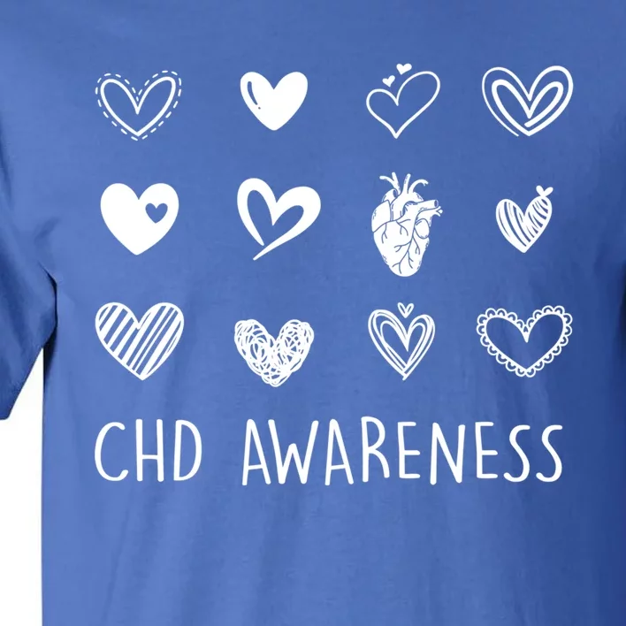 Chd Congenital Heart Disease Awareness Great Gift Tall T-Shirt