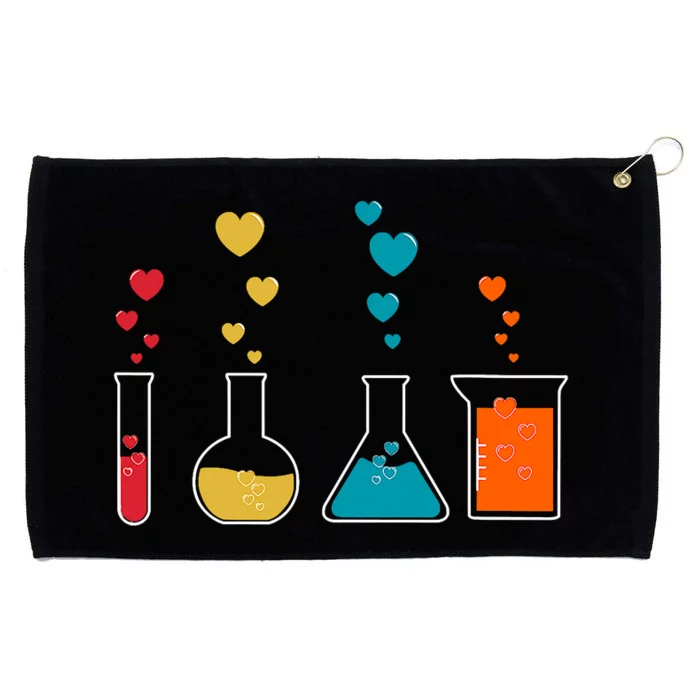 Cute Chemistry Hearts Science Valentines Nerd Grommeted Golf Towel