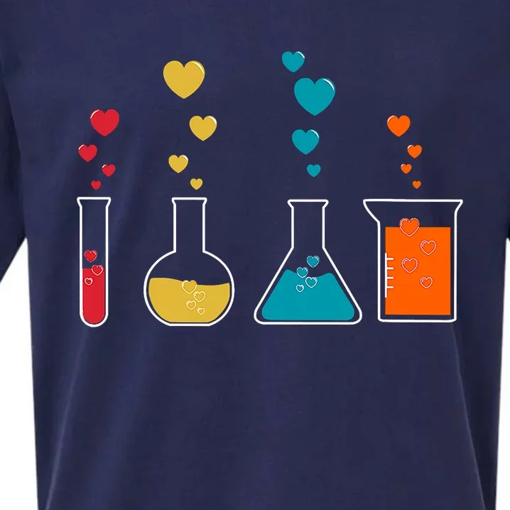 Cute Chemistry Hearts Science Valentines Nerd Sueded Cloud Jersey T-Shirt