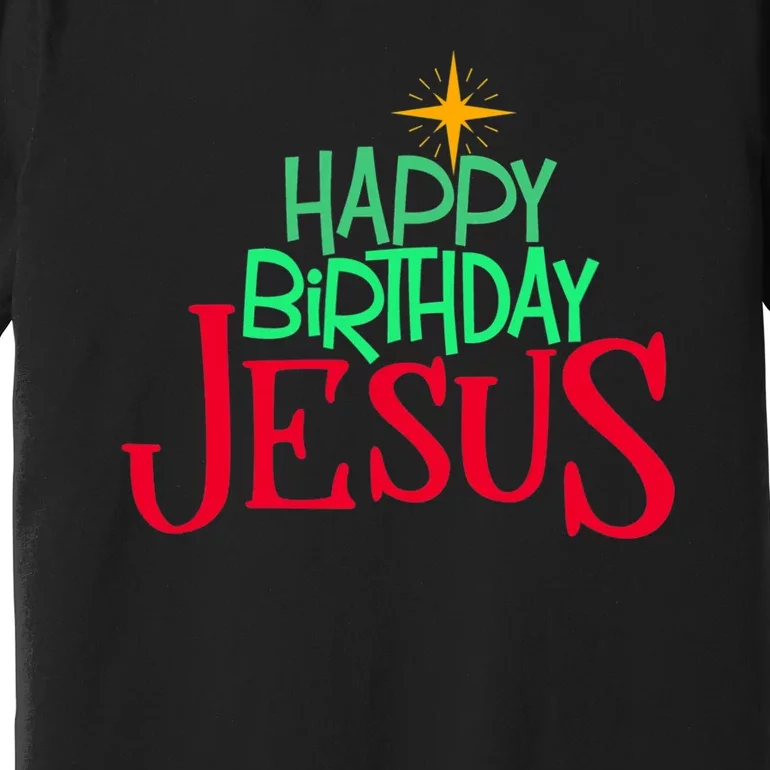 Christian Christmas HAPPY BIRTHDAY JESUS Women Men Kids Gift Premium T-Shirt