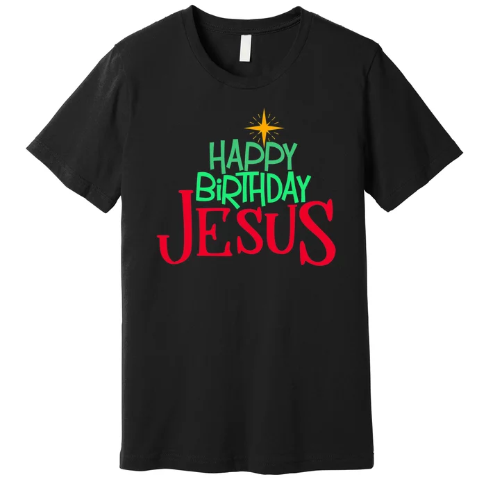 Christian Christmas HAPPY BIRTHDAY JESUS Women Men Kids Gift Premium T-Shirt