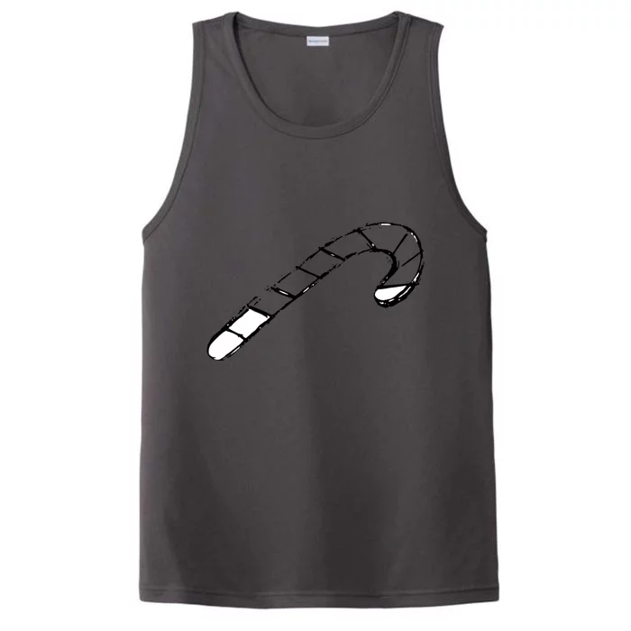 Candy Cane Hand Drawn Funny Christmas Performance Tank