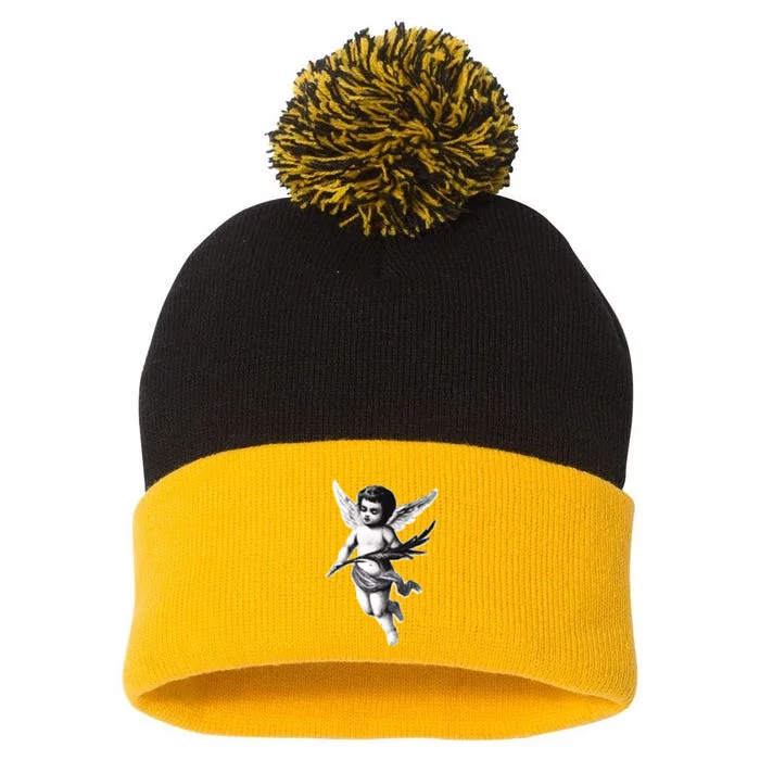 Cherub Pom Pom 12in Knit Beanie