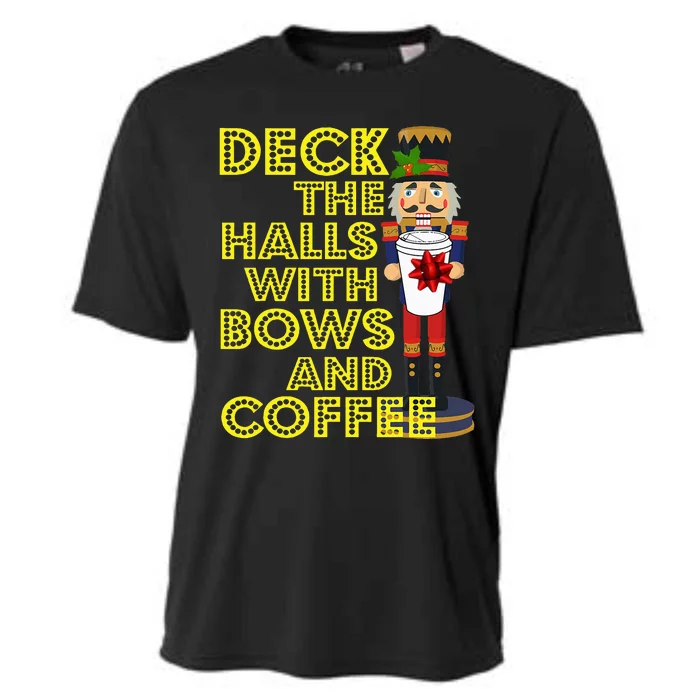 Coffee Christmas Holiday Nutcracker Gift Coffee Cooling Performance Crew T-Shirt