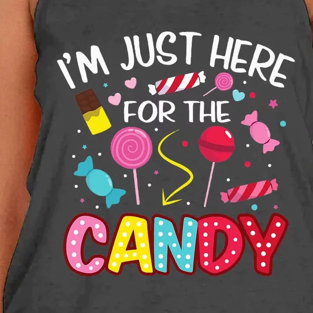 Candy Craze Halloween Lollipop Delights Women's Knotted Racerback Tank