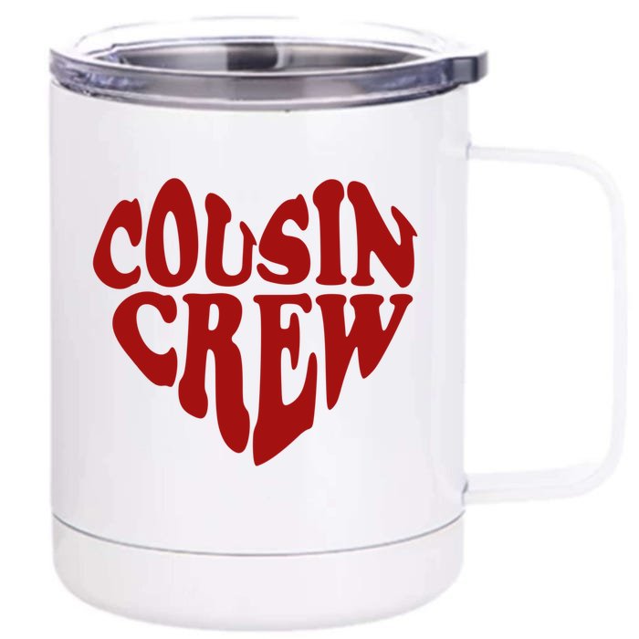 Cousin Crew Heart Cousin Squad Crazy Cousin Crew Cute Gift Front & Back 12oz Stainless Steel Tumbler Cup