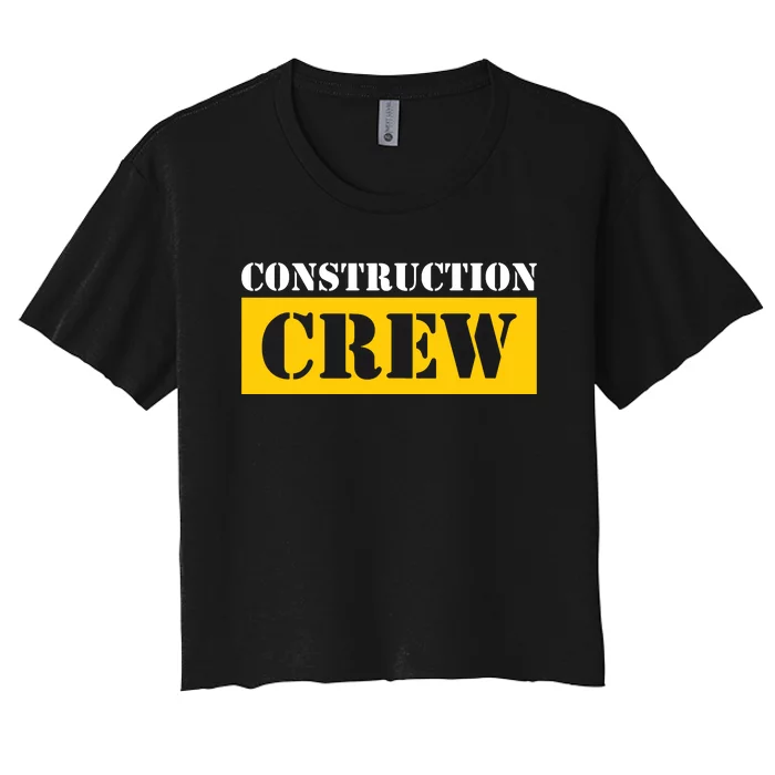 Construction Crew Highway Worker Women's Crop Top Tee