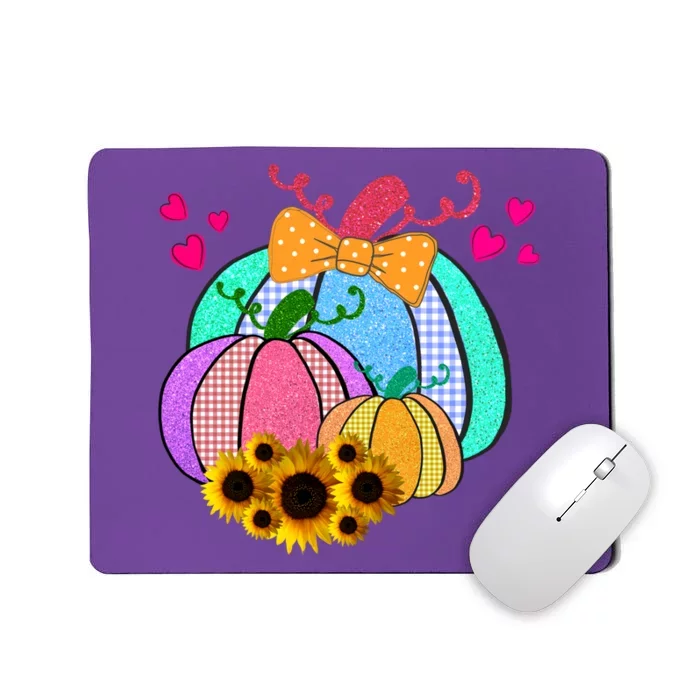 Colorful Cute Halloween Sunflower Pumpkin Mousepad