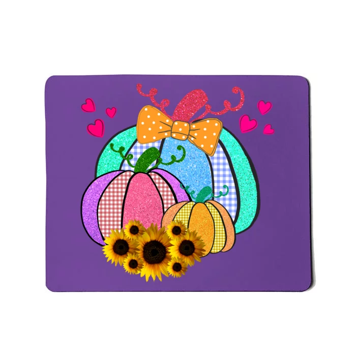 Colorful Cute Halloween Sunflower Pumpkin Mousepad