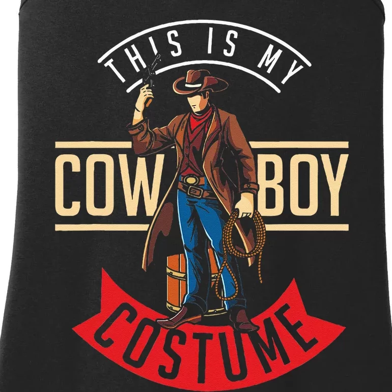 Cowboy Costume Halloween Western Gift Idea Cowboy Ladies Essential Tank