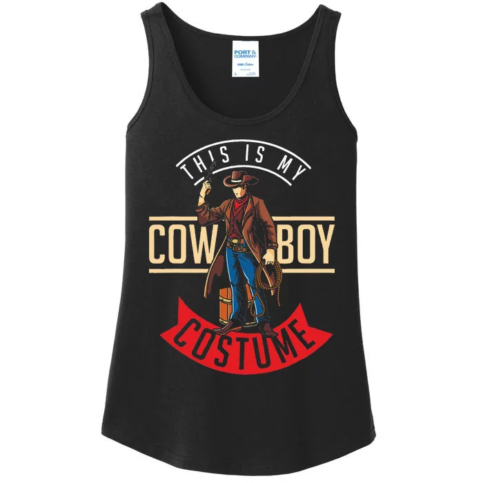 Cowboy Costume Halloween Western Gift Idea Cowboy Ladies Essential Tank